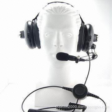 Noise Cancelling Headset for Two Way Radios and 360 Degree Metal Clip